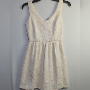 Women's ivory rose imprinted short sleeveless dress size‎ small